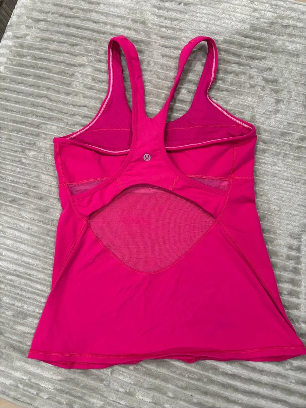 lululemon athletica Fuchsia Racerback Tank Top